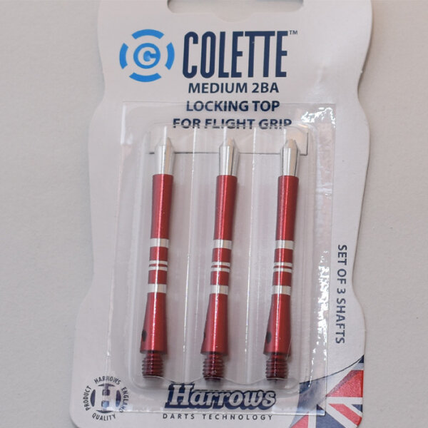 Harrows Dartshaft Colette Medium - Red 3er Pack