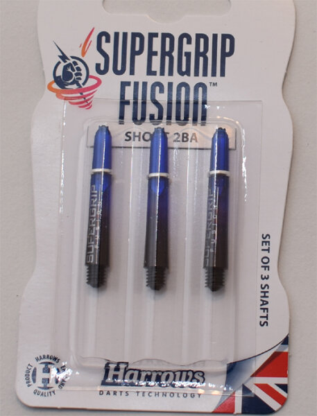 Harrows Dartshaft Supergrip Fusion Short Black-Blue
