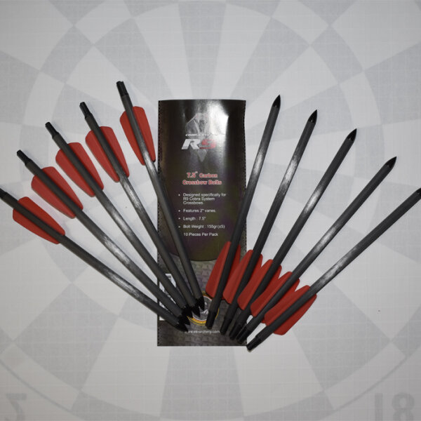 EK-Archery Armbrust Bolzen - 7.5 Zoll - 10-er Pack für Adder rot