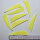 Gateway, Naturfedern Solid Color  3 Zoll RW shield - Yellow-Fluo