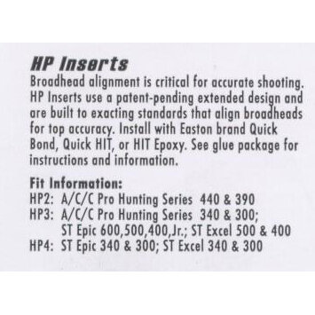 Easton, Pfeilinsert HP