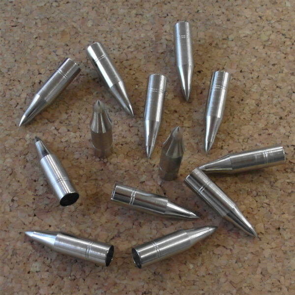 TopHat, Pfeilspitze Stahl vernickelt 11/32 - Bullet Form - 80 grain